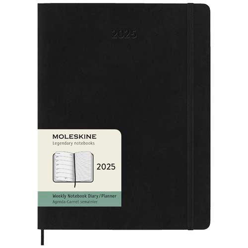 Moleskine 12M ugentlig kalender str. XL med blødt omslag