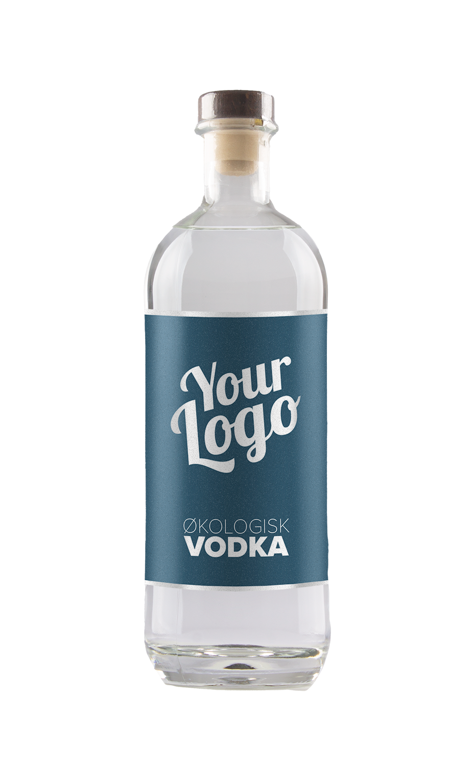 Økologisk Bornholmsk Vodka med logo