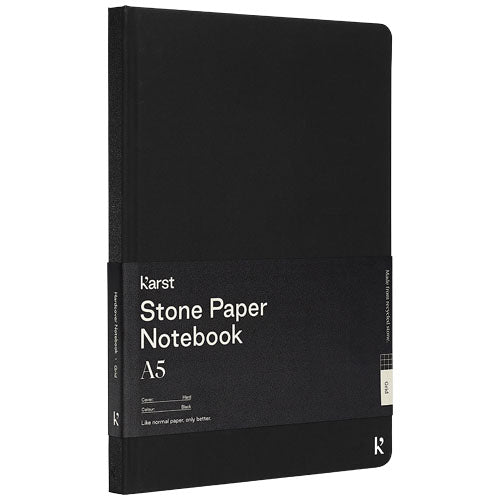 Karst® A5 hardcover notesbog i stenpapir — kvadratisk