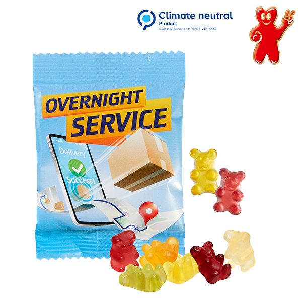 Overnight Frugt vingummi, premium bamser (24 timers levering)