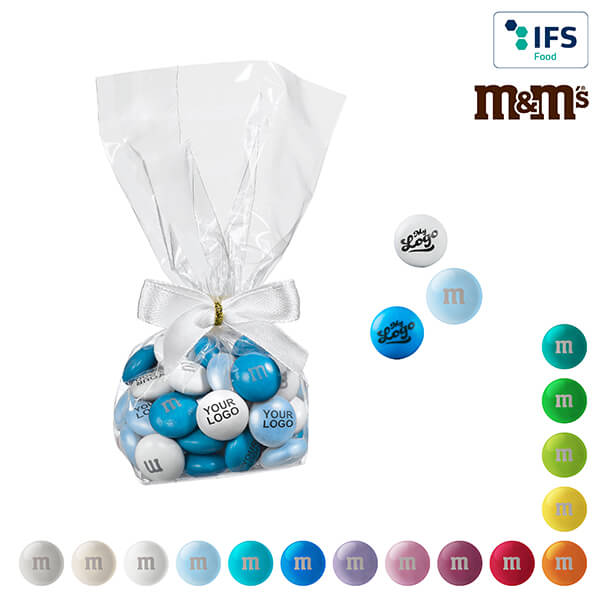 M&Ms med logo, i Pose med bånd, 40 g
