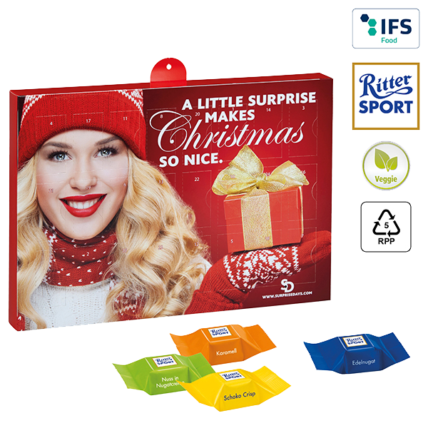 Premium Julekalender BUSINESS med Ritter Sport