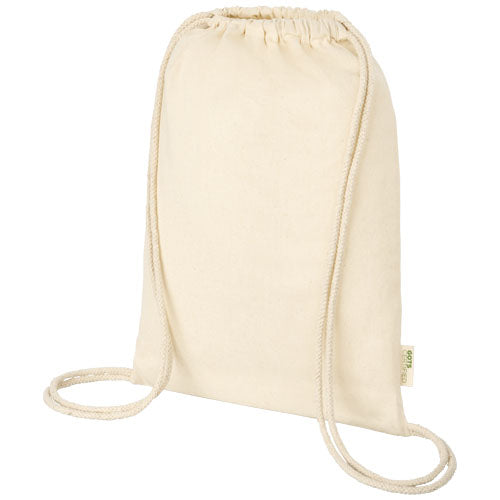 Orissa 100 g/m² GOTS rygsæk med snøre i økologisk bomuld 5L