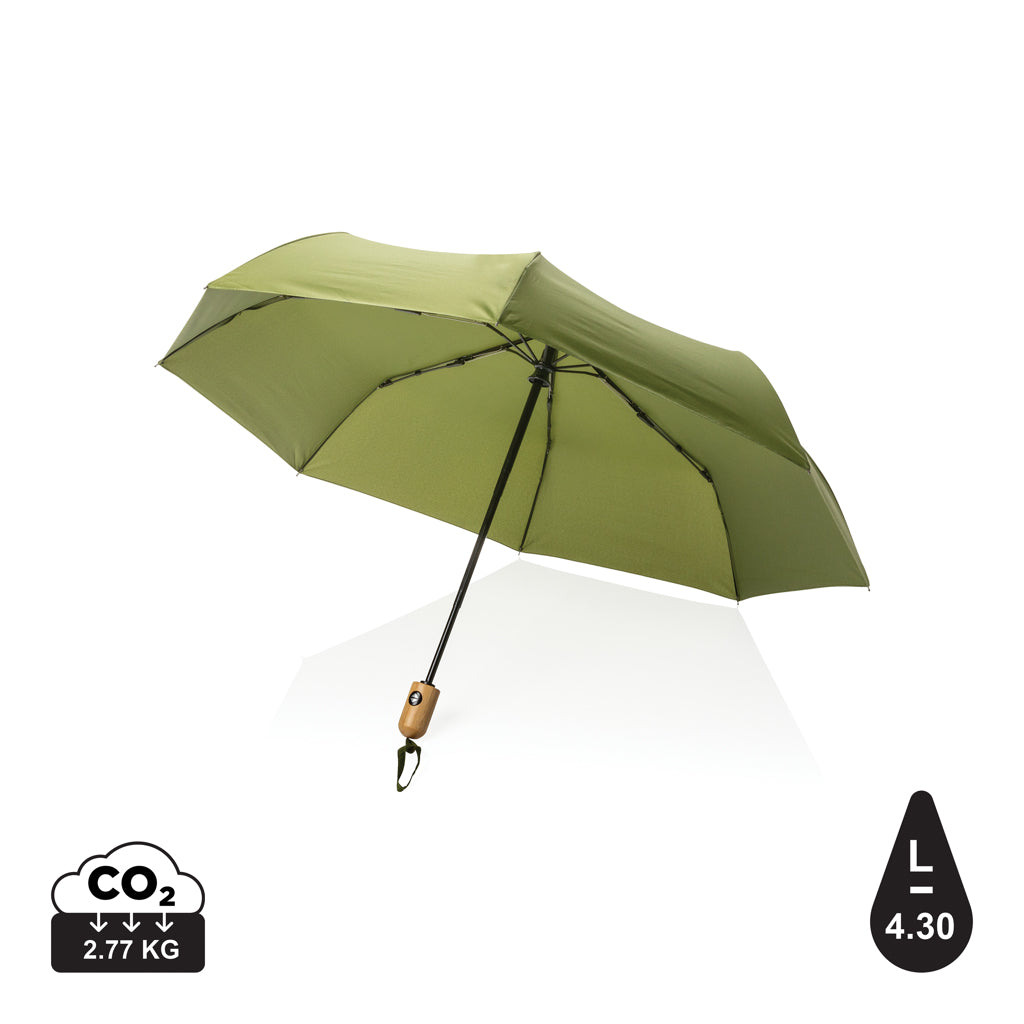 21" Impact AWARE‚ RPET 190T bambus, auto åben/luk paraply