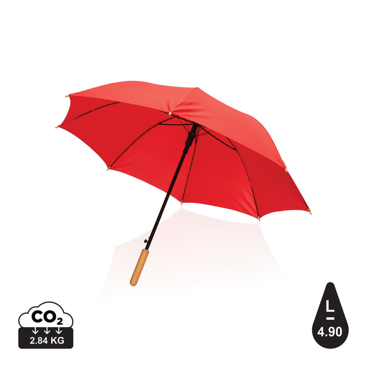 23" Impact AWARE‚ RPET 190T auto åben, bambus paraply