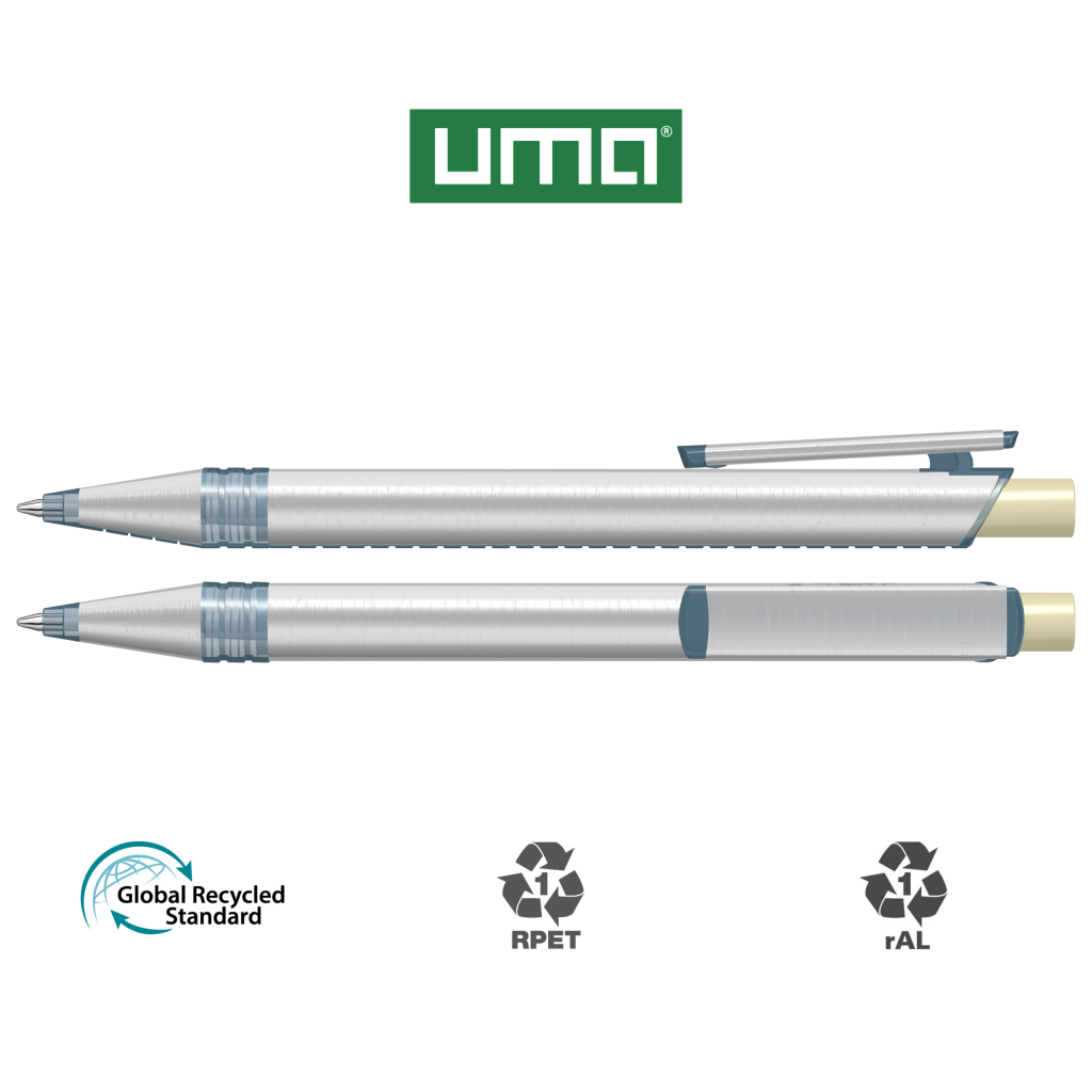 RECYCLED PET PEN ALUMA transparent