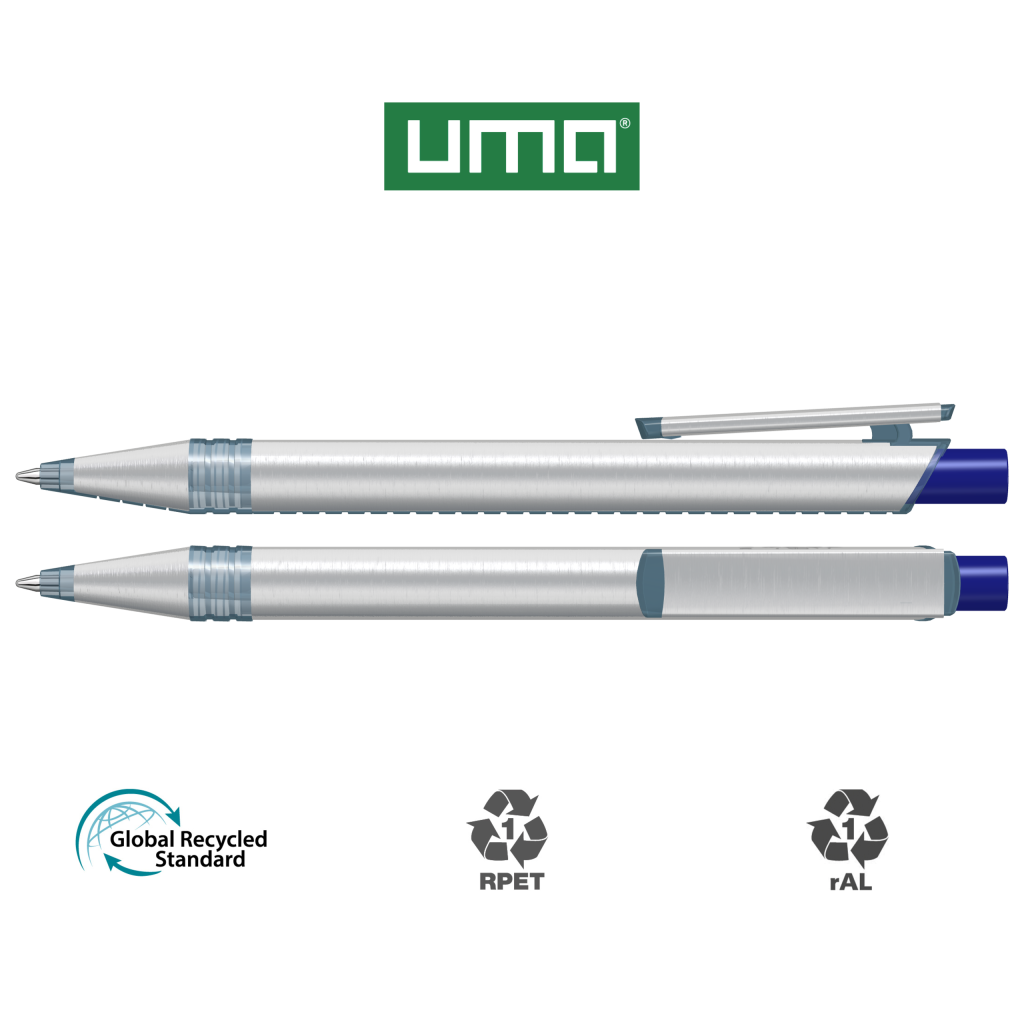 RECYCLED PET PEN ALUMA transparent