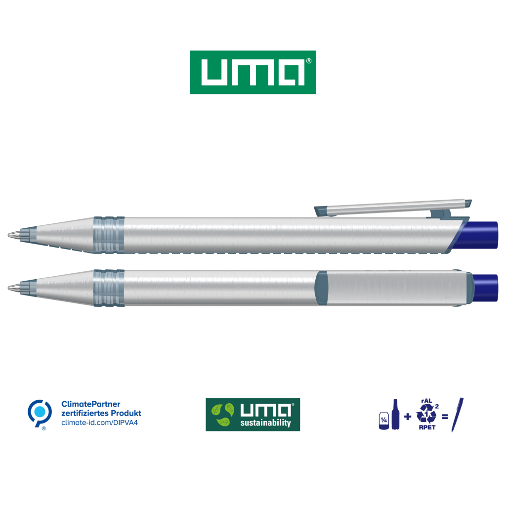 RECYCLED PET PEN ALUMA transparent