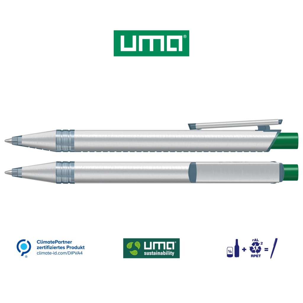 RECYCLED PET PEN ALUMA transparent