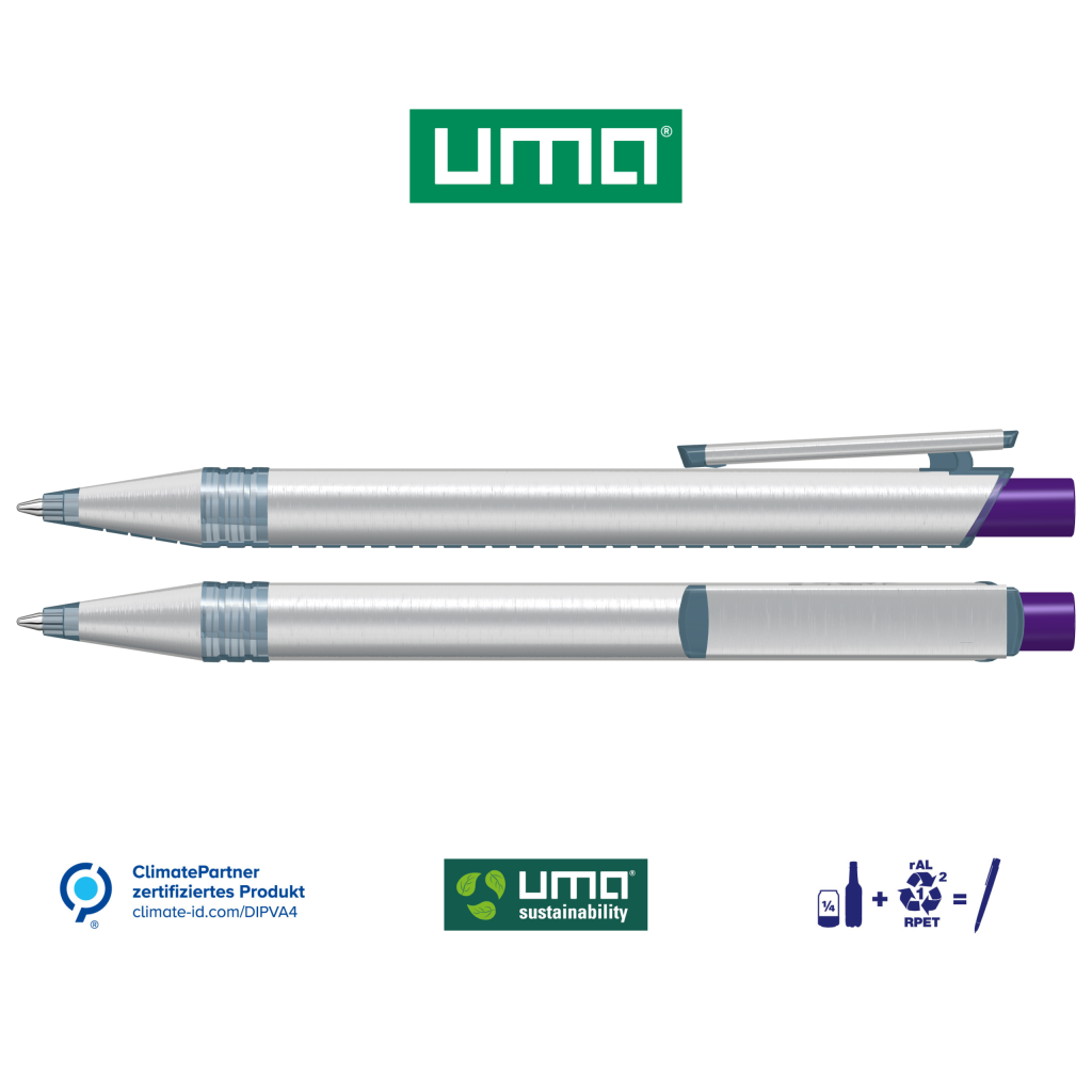RECYCLED PET PEN ALUMA transparent