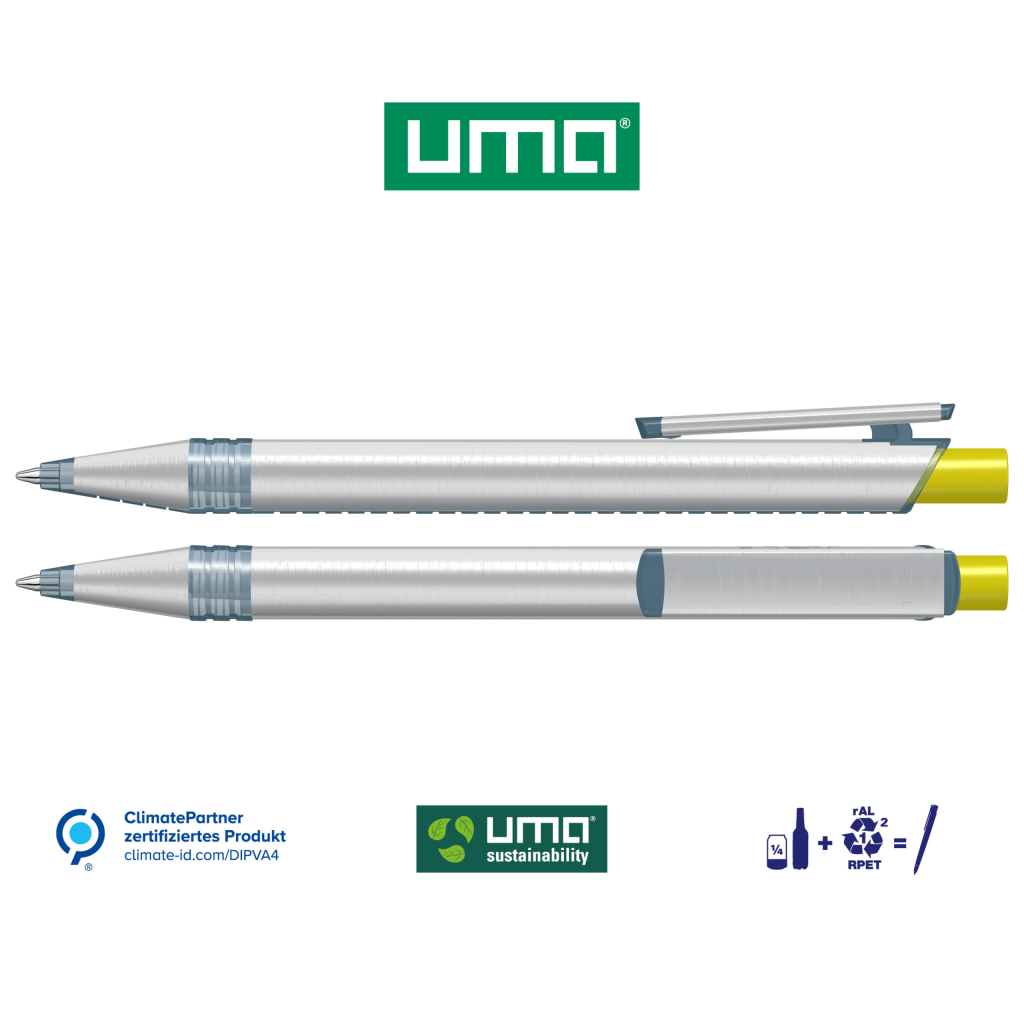 RECYCLED PET PEN ALUMA transparent