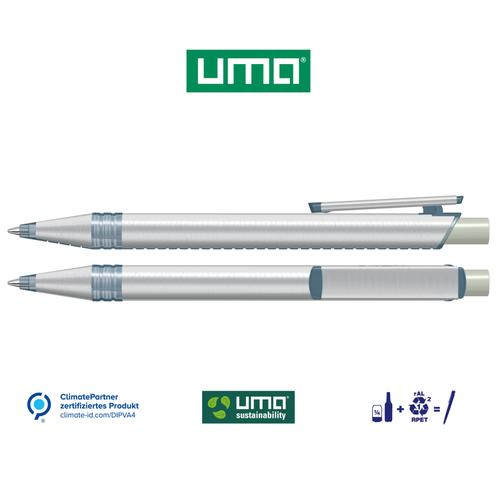 RECYCLED PET PEN ALUMA transparent