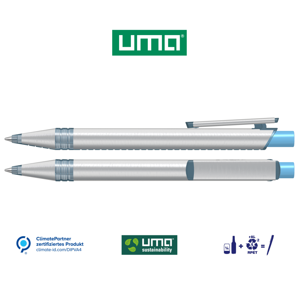 RECYCLED PET PEN ALUMA transparent