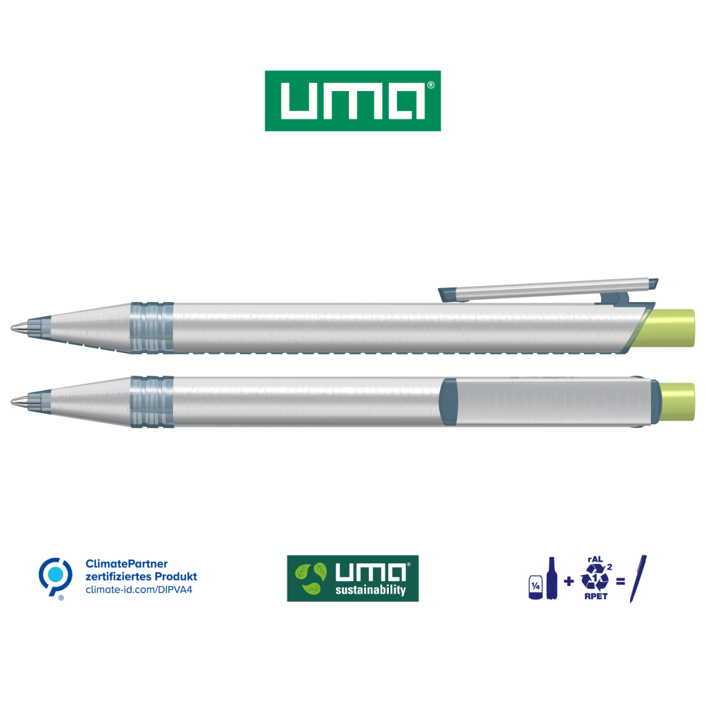 RECYCLED PET PEN ALUMA transparent