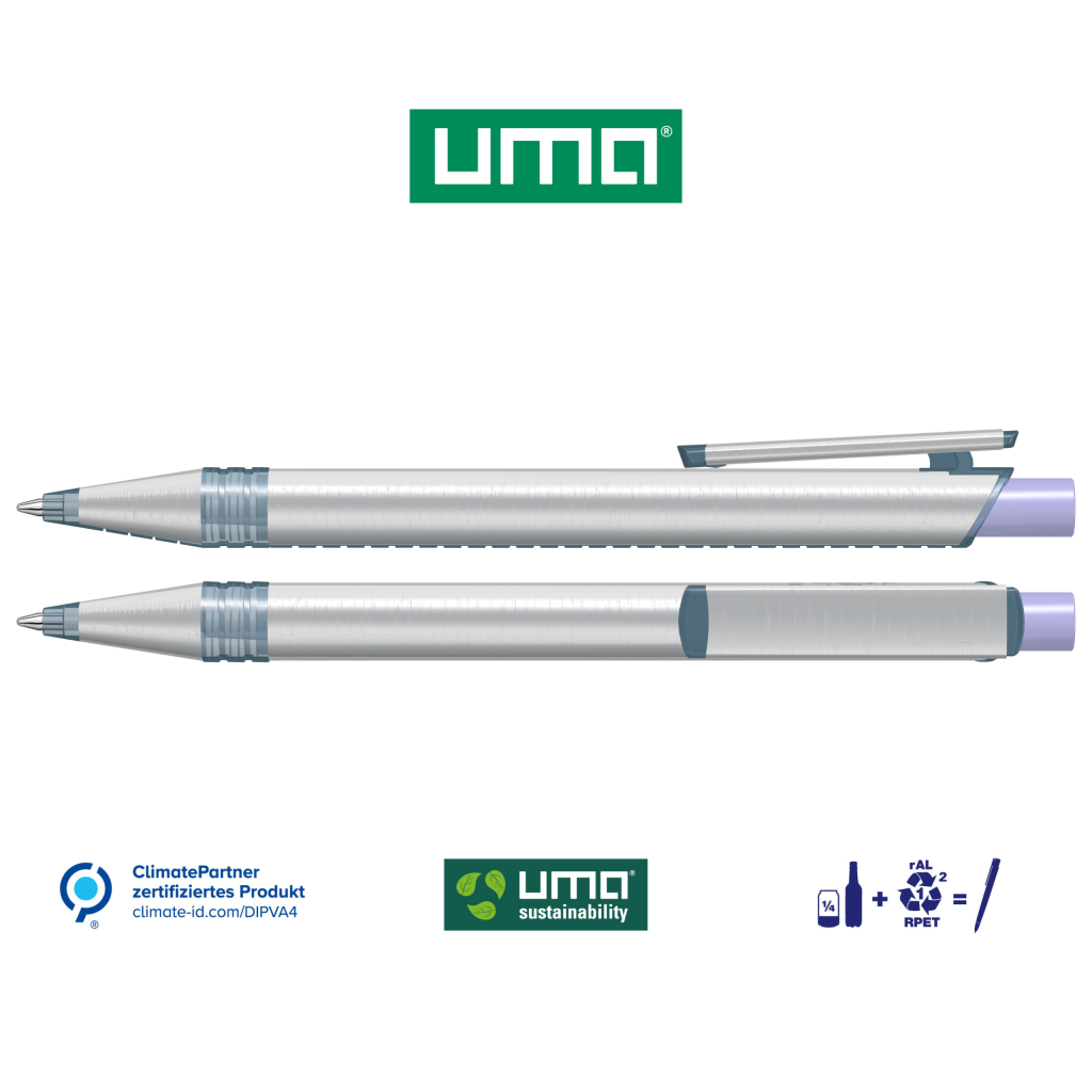 RECYCLED PET PEN ALUMA transparent