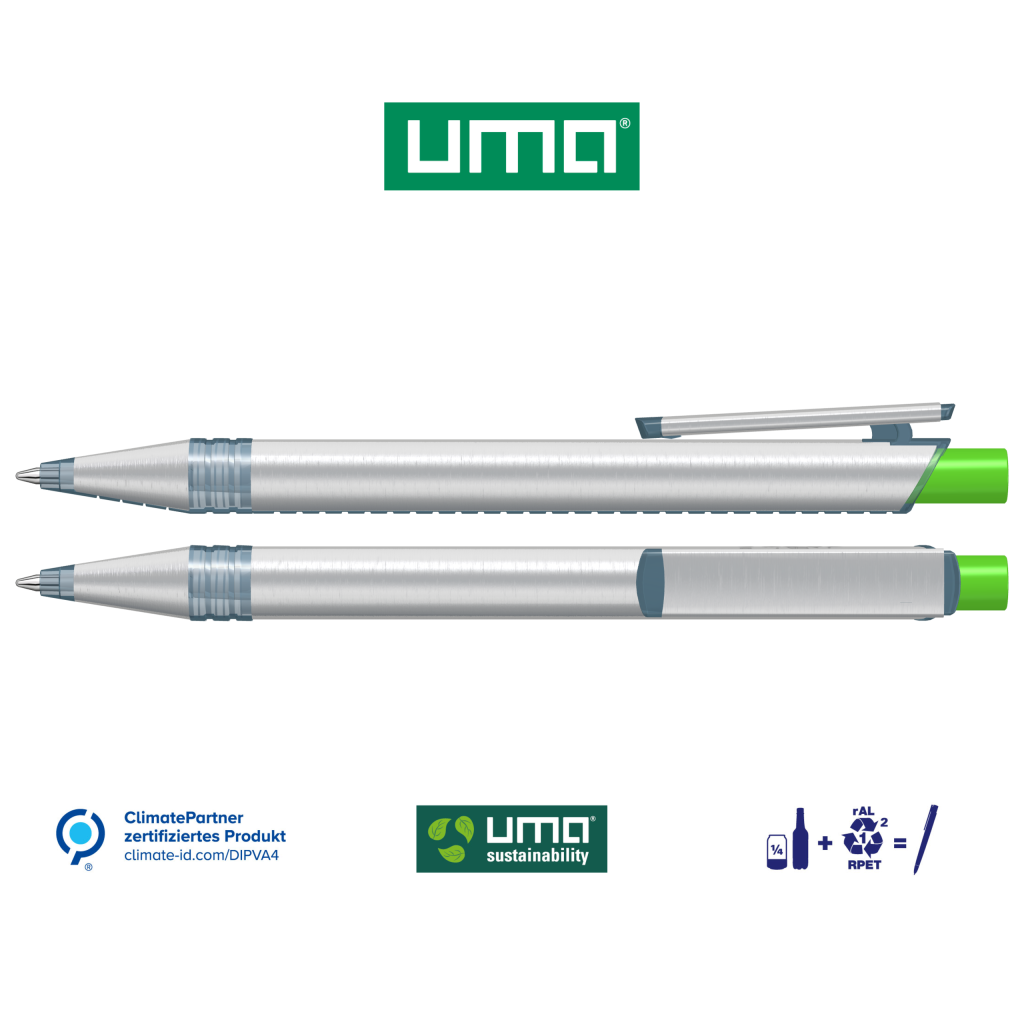 RECYCLED PET PEN ALUMA transparent