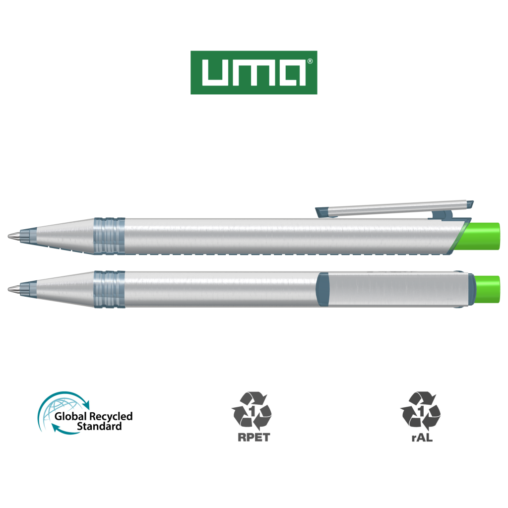 RECYCLED PET PEN ALUMA transparent