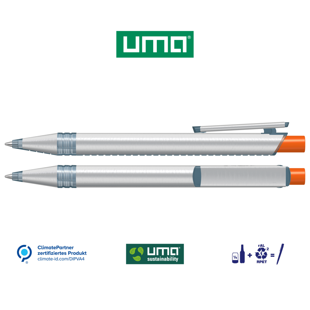 RECYCLED PET PEN ALUMA transparent