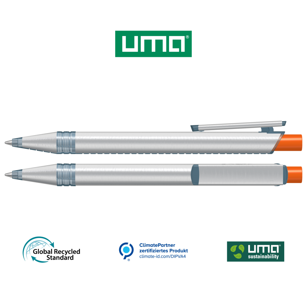 RECYCLED PET PEN ALUMA transparent