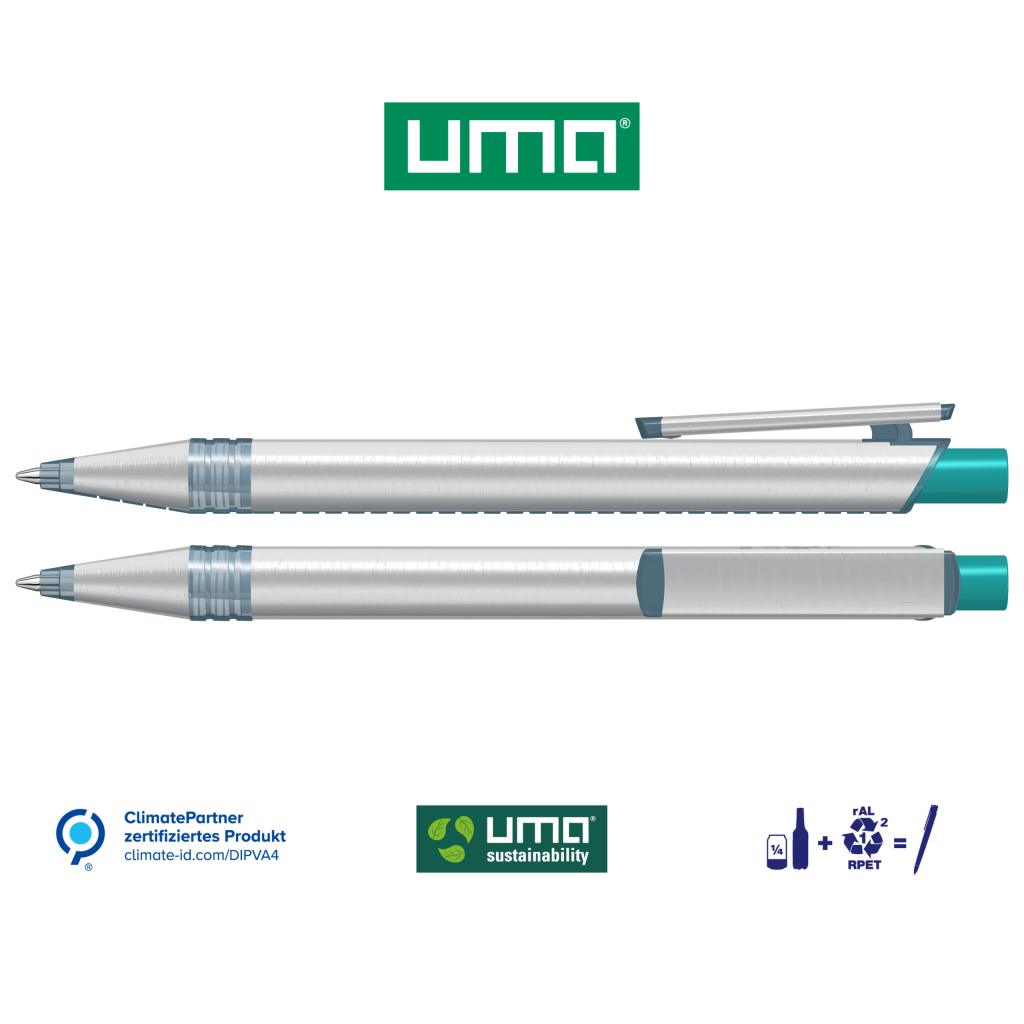 RECYCLED PET PEN ALUMA transparent