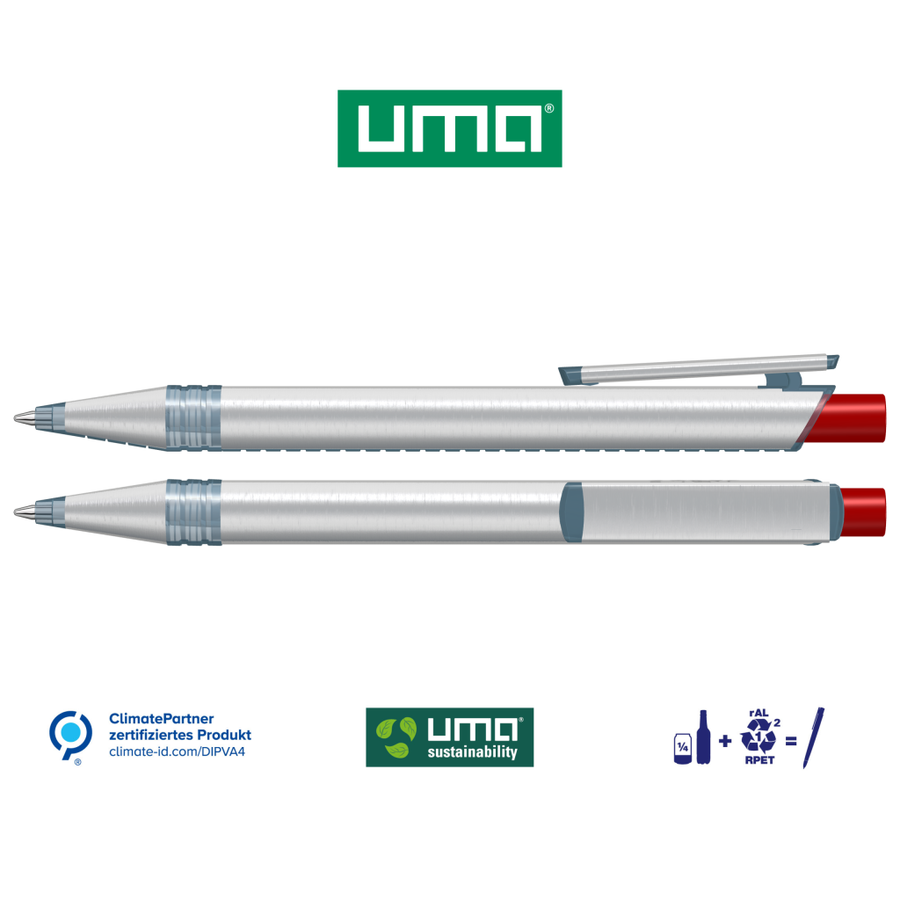 RECYCLED PET PEN ALUMA transparent
