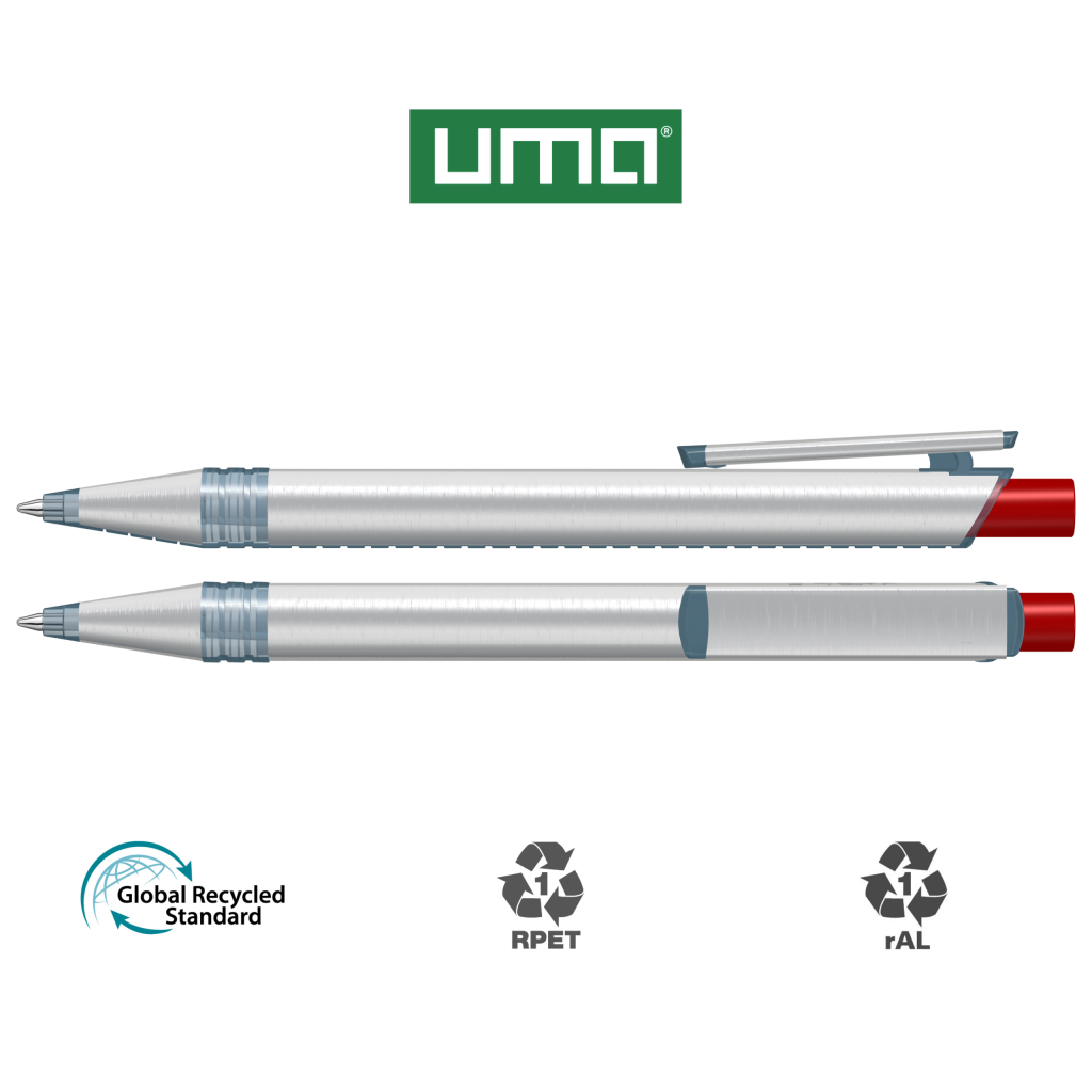 RECYCLED PET PEN ALUMA transparent