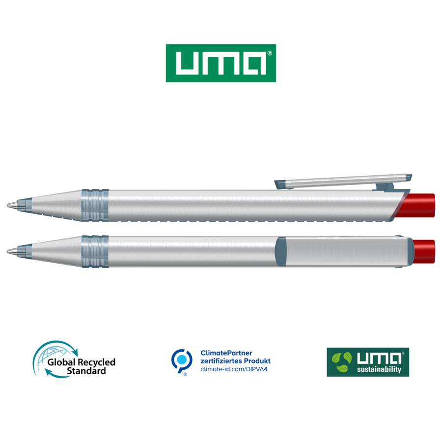RECYCLED PET PEN ALUMA transparent
