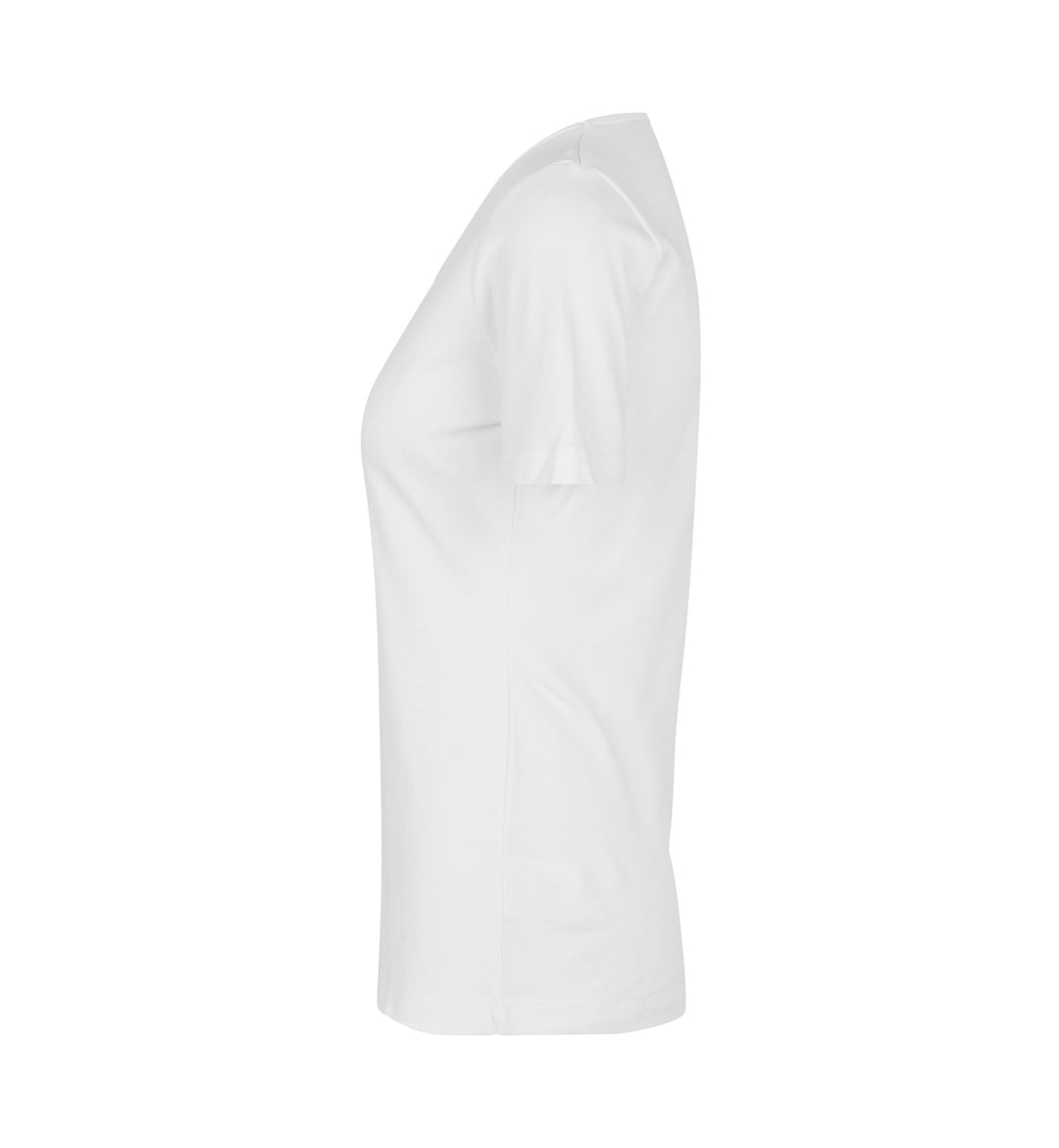 Interlock T-shirt | v-hals | dame