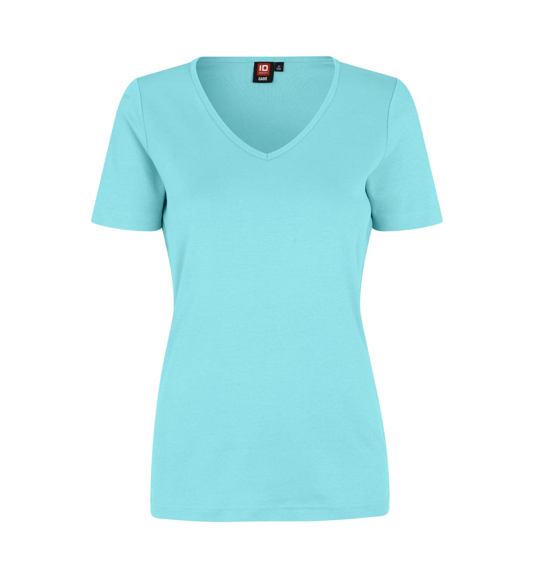 Interlock T-shirt | v-hals | dame