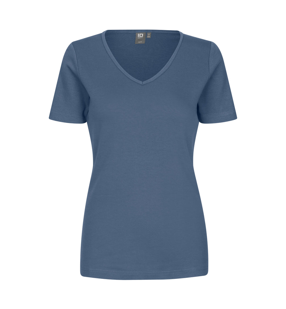Interlock T-shirt | v-hals | dame
