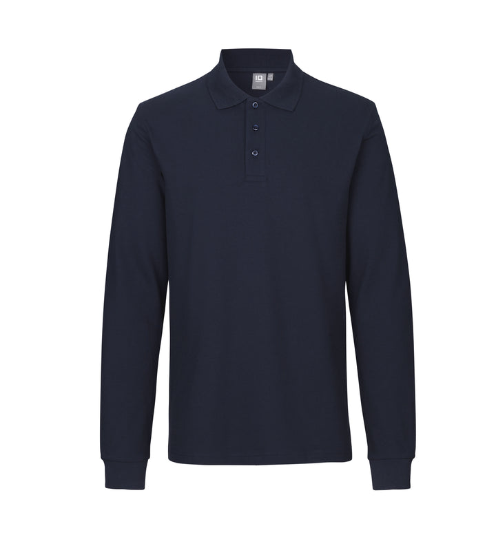 Langærmet poloshirt | stretch