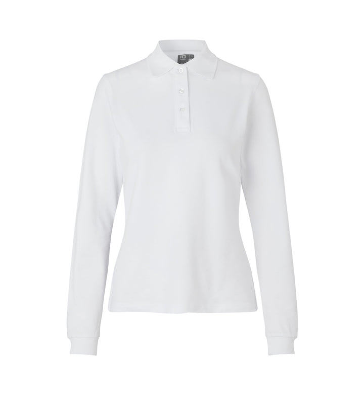 Langærmet poloshirt | stretch | dame