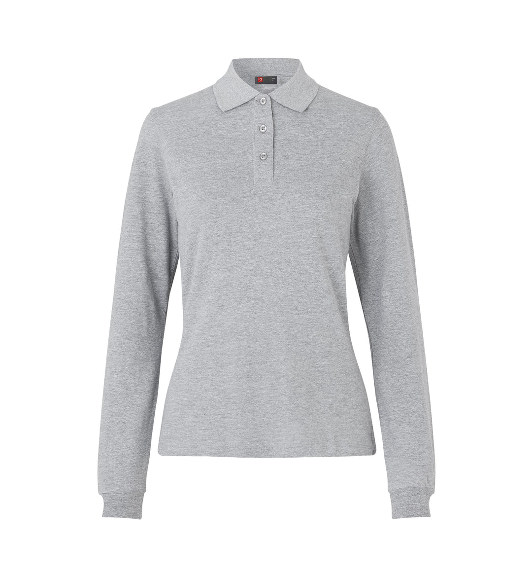 Langærmet poloshirt | stretch | dame