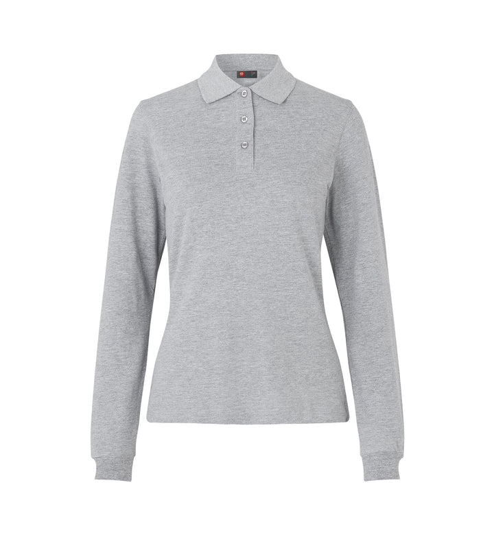 Langærmet poloshirt | stretch | dame