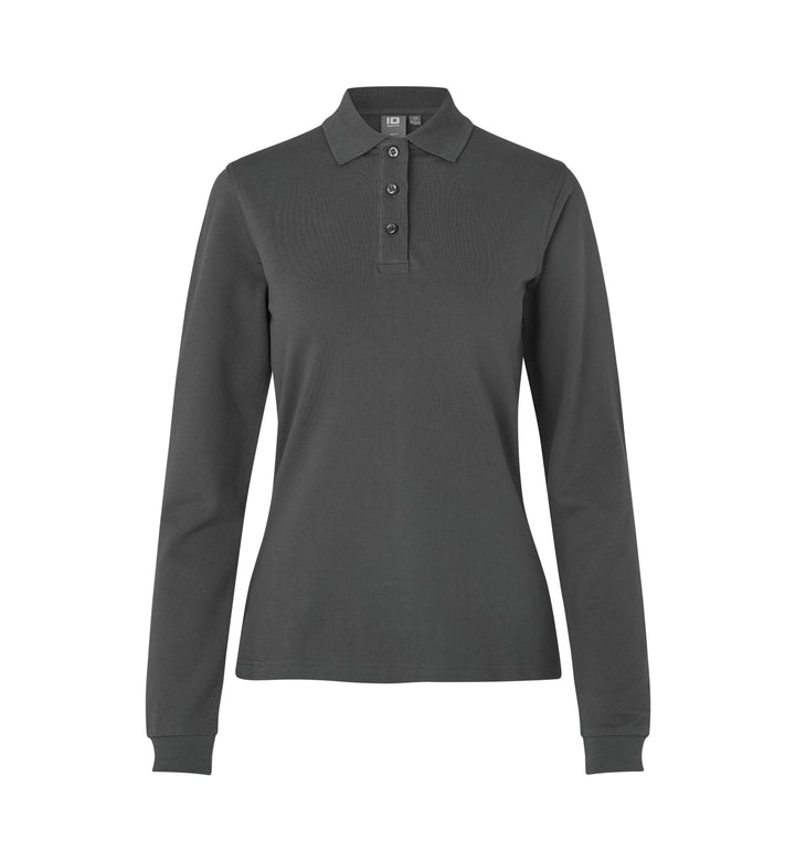 Langærmet poloshirt | stretch | dame