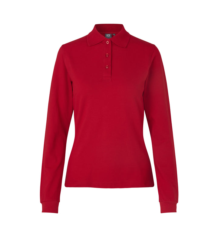 Langærmet poloshirt | stretch | dame