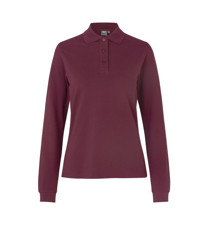 Langærmet poloshirt | stretch | dame