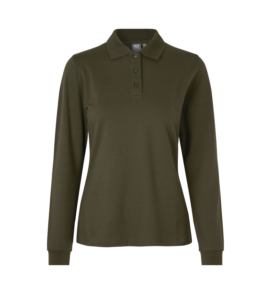 Langærmet poloshirt | stretch | dame