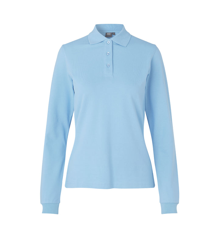 Langærmet poloshirt | stretch | dame