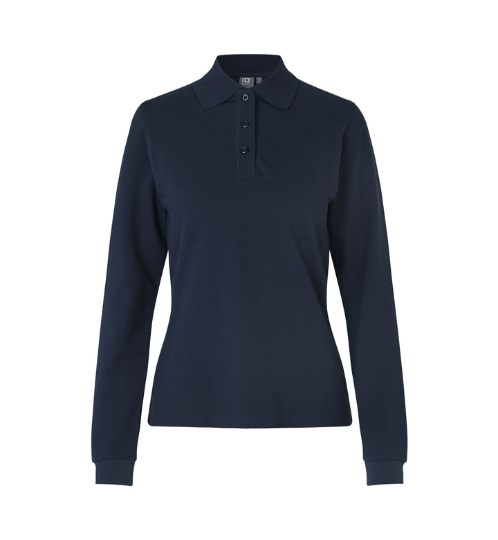 Langærmet poloshirt | stretch | dame