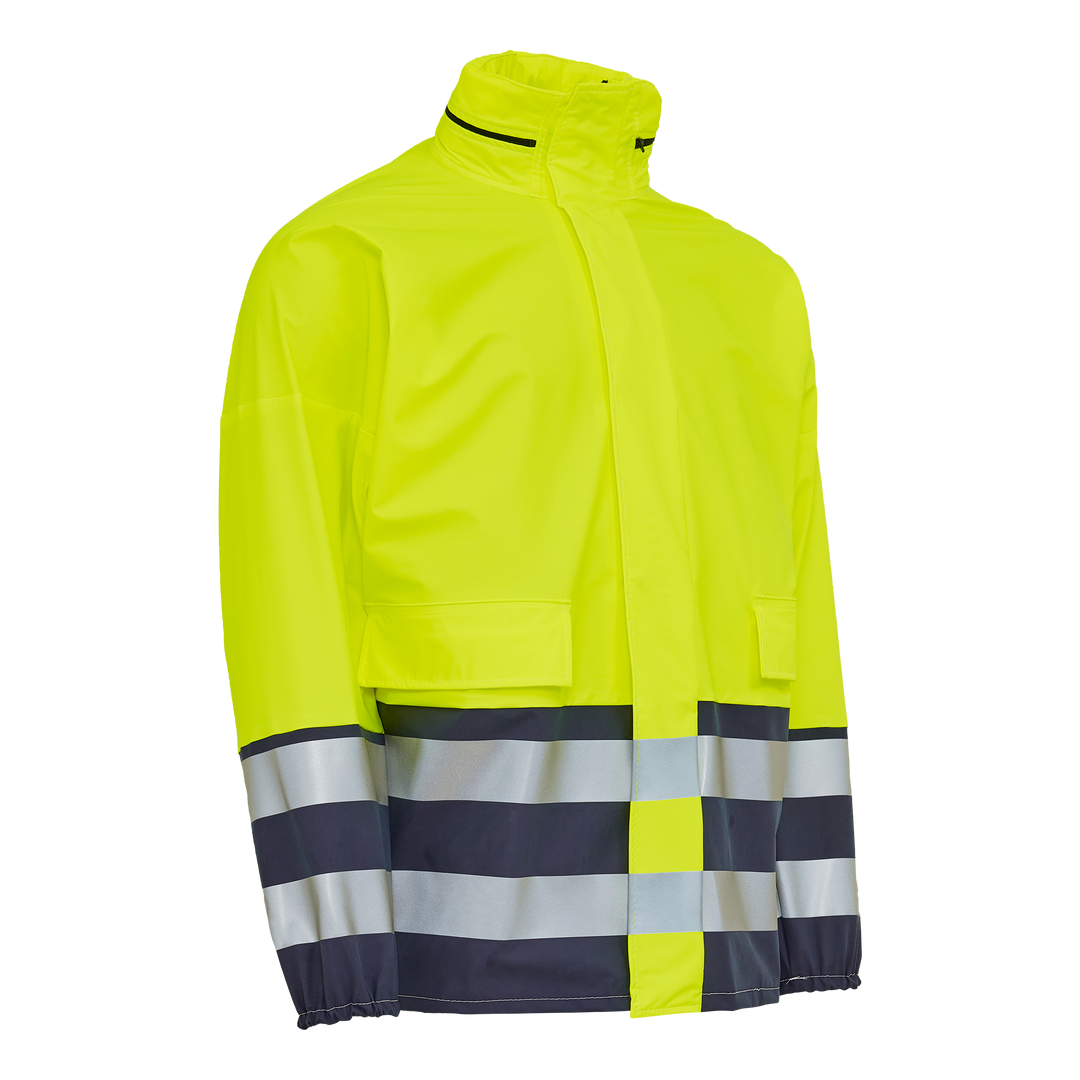 PU visible regnjakke med reflekser