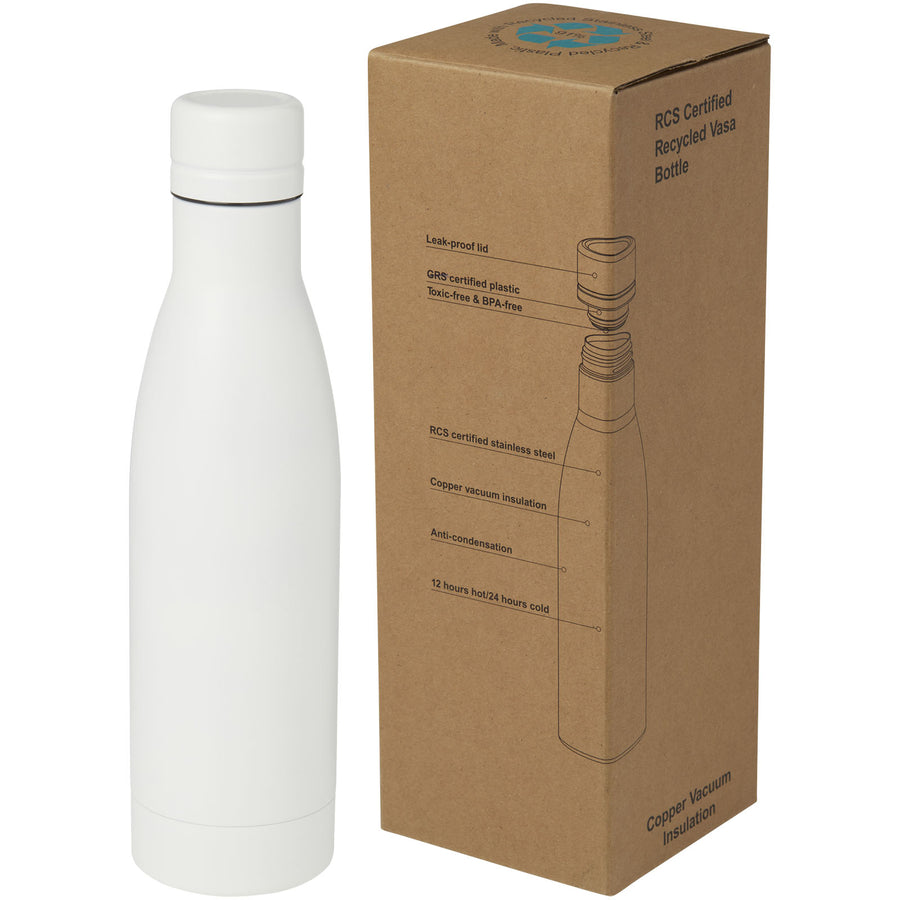 Vasa 500 ml RCS certificeret genvundet, vakuumisoleret flaske af rustfrit stål og kobber