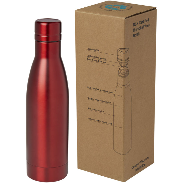 Vasa 500 ml RCS certificeret genvundet, vakuumisoleret flaske af rustfrit stål og kobber