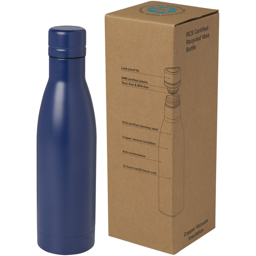 Vasa 500 ml RCS certificeret genvundet, vakuumisoleret flaske af rustfrit stål og kobber