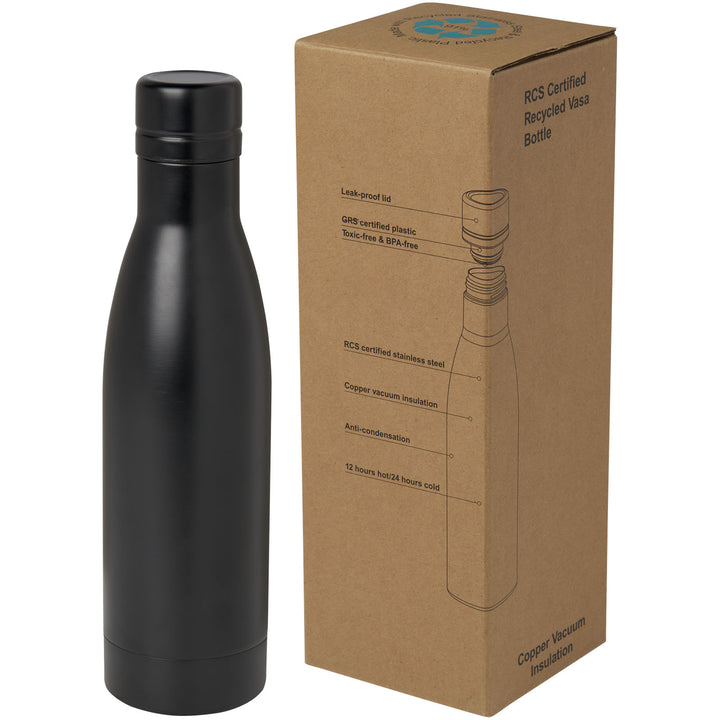 Vasa 500 ml RCS certificeret genvundet, vakuumisoleret flaske af rustfrit stål og kobber