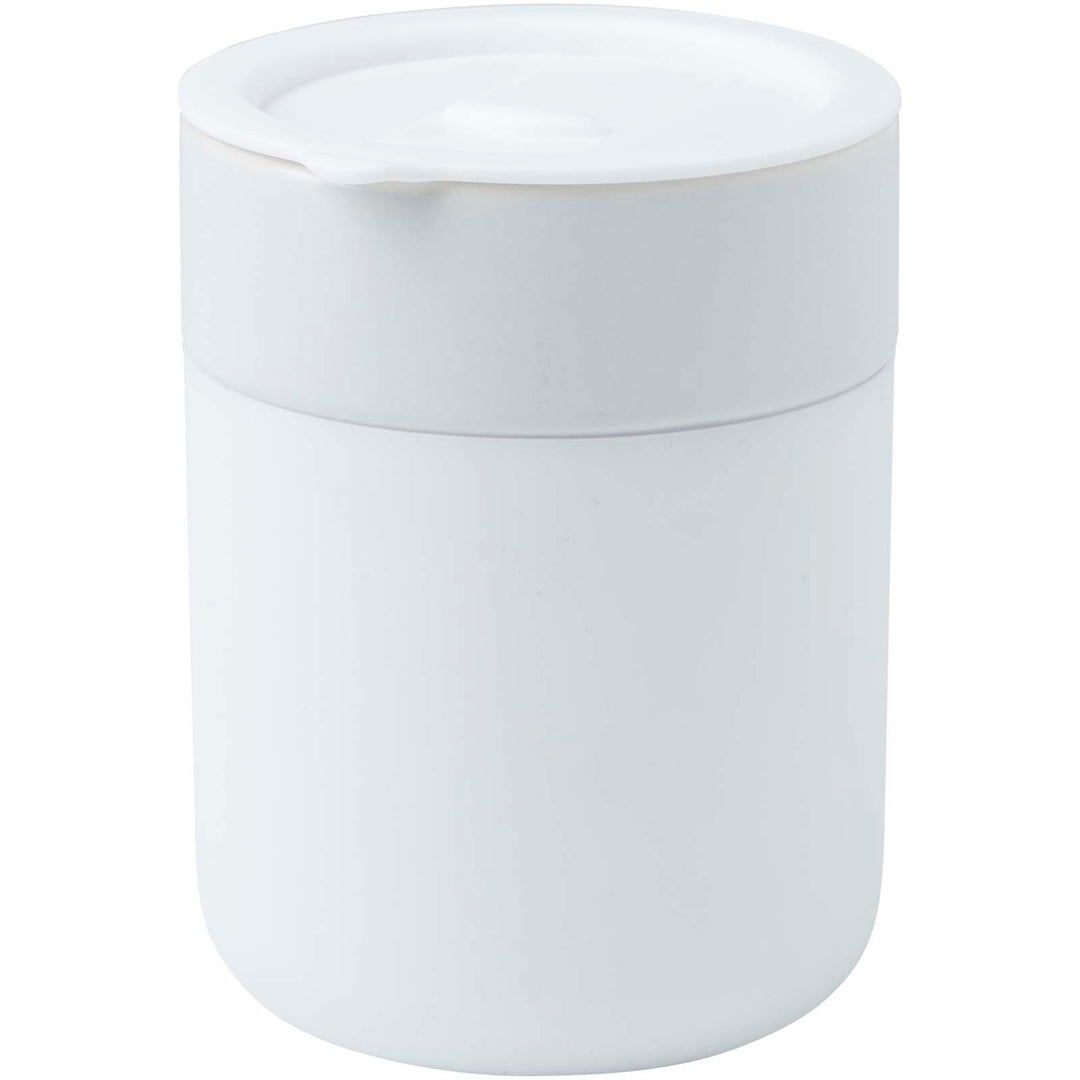 Java 330 ml keramikkrus med silikonegreb og plastiklåg