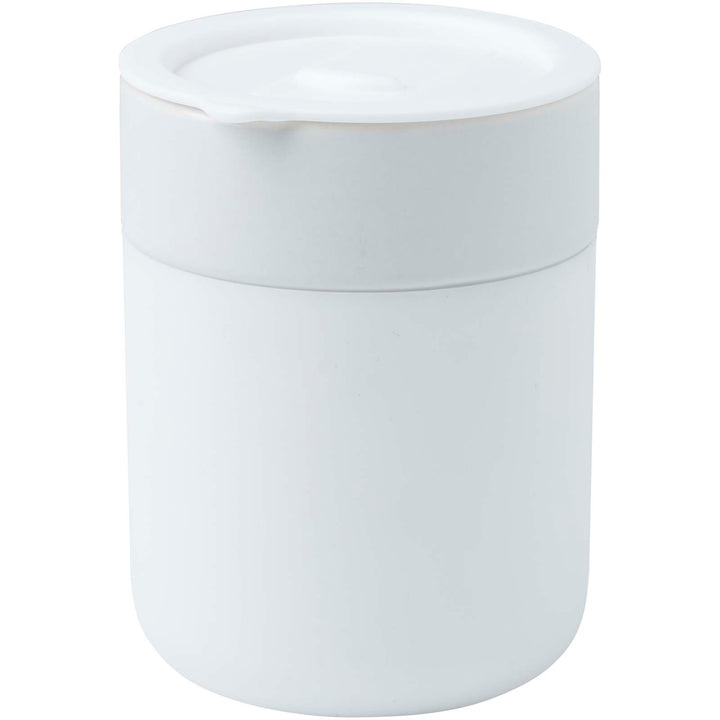 Java 330 ml keramikkrus med silikonegreb og plastiklåg