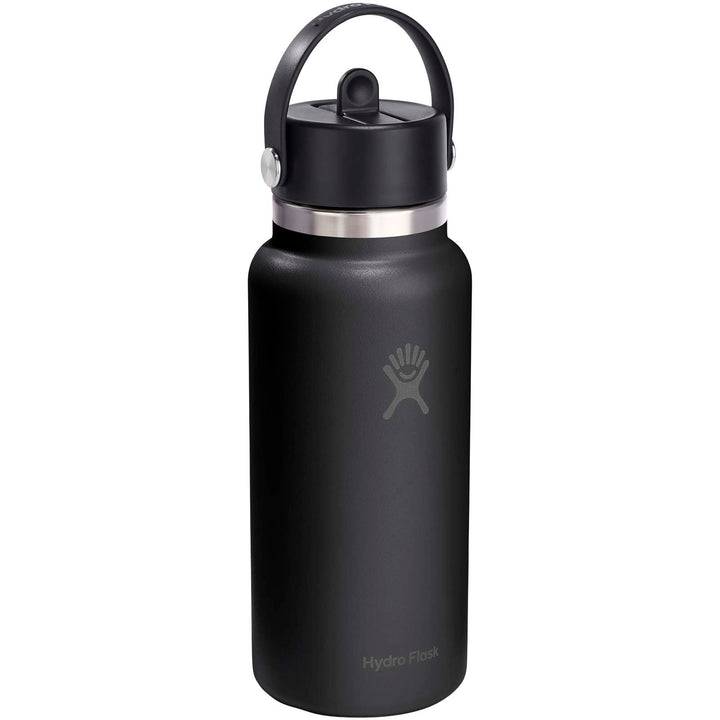 Hydro Flask vandflaske med bred åbning, 946 ml, isoleret rustfrit stål, med sugerørslåg