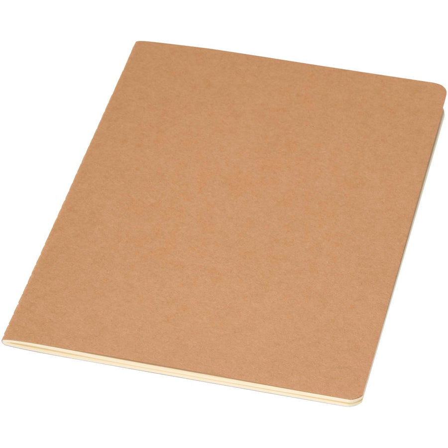 Slyk notesbog i A5 af kraftpapir med prikkede sider