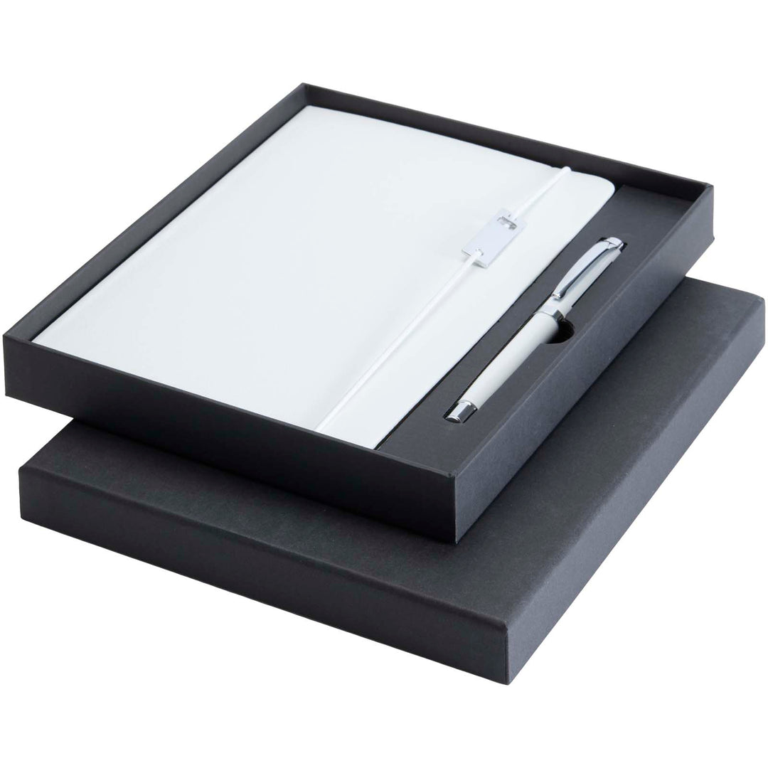 Legato Elegance hardcover notesbog i A5 og med rollerball pennesæt